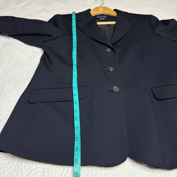 Lands' End Women's Blue Dark Blazer size 16 95% wool - Picture 7 of 7